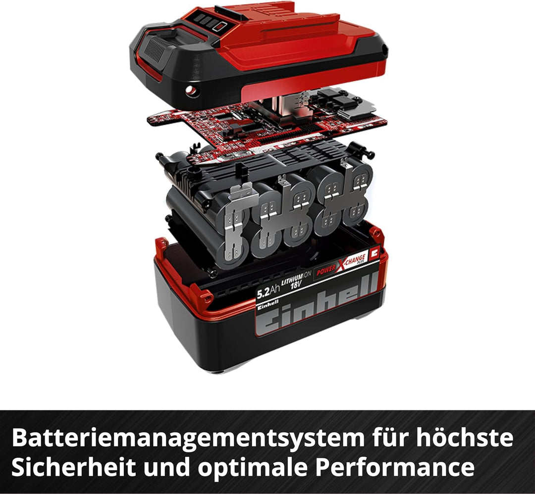 Original Einhell Akku PXC-Twinpack 5,2 Ah Power X-Change (Li-Ion, 18 V, 2x 5,2 Ah-Akkus, universell