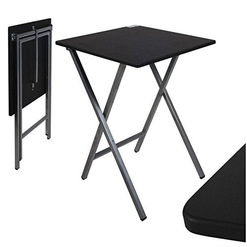 D'CASA Klapptisch, quadratisch, Schwarz, 48 x 48 x 65 cm