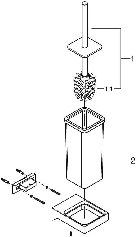 GROHE Selection Cube | Badaccessoires - Toilettenbürstengarnitur | 40857000