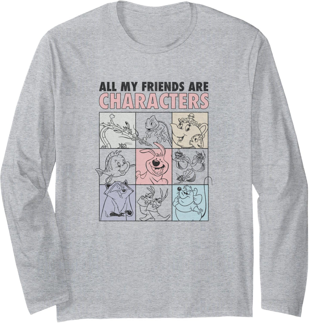 Disney Princess All My Friends Are Characters Langarmshirt