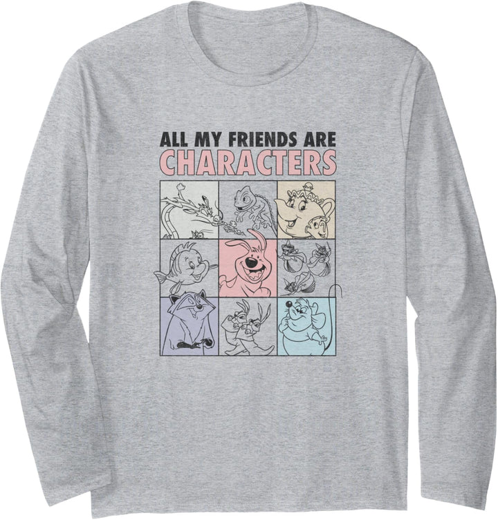 Disney Princess All My Friends Are Characters Langarmshirt