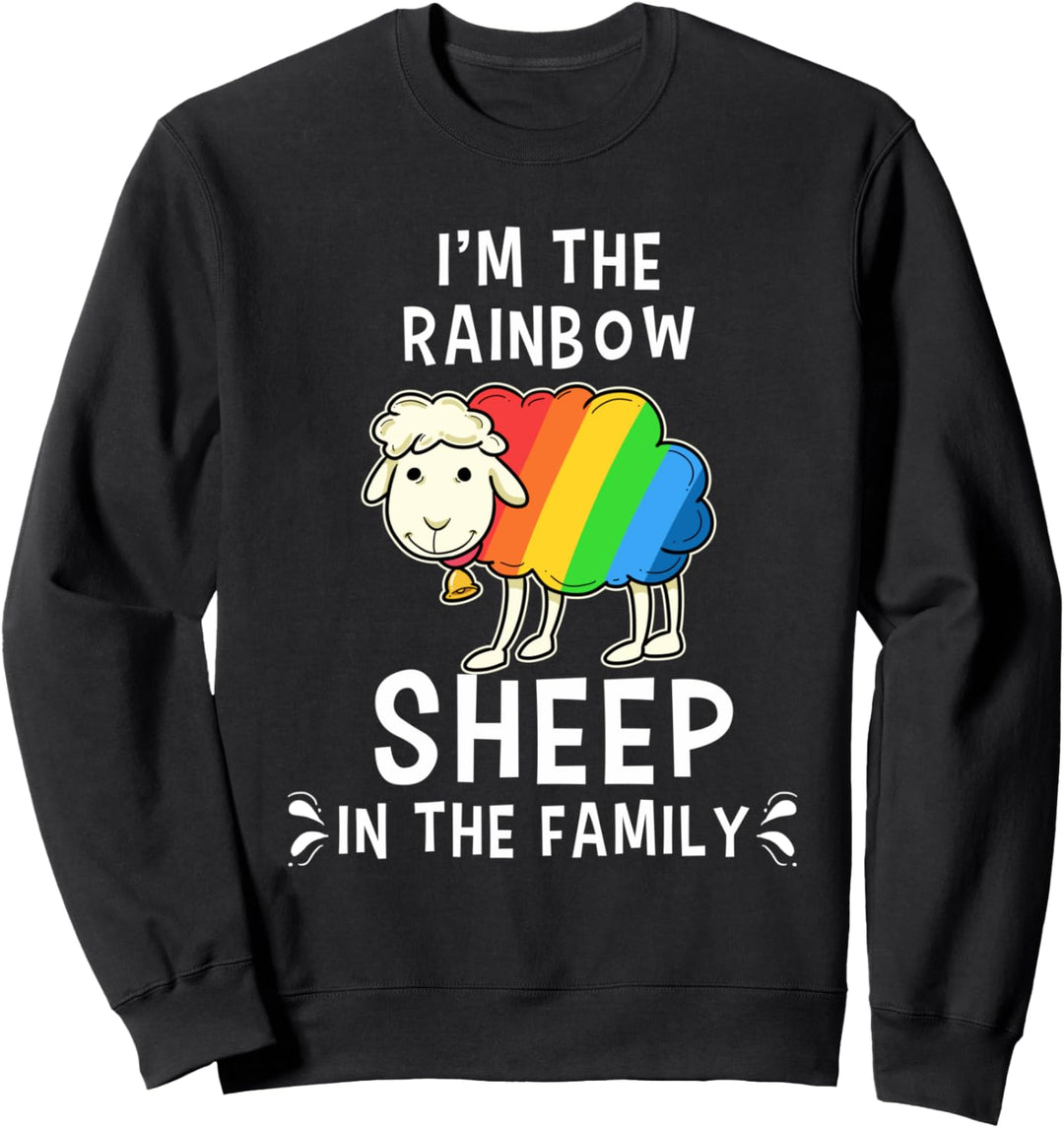 Gay-Pride-Geschenk LGBT-Regenbogenschaf in der Familie Sweatshirt