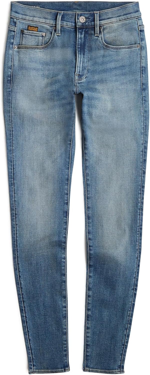 G-STAR Damen Jeans Hose 3301 Skinny Stretchdenim Greyblue Used 23W / 28L Blau (Vintage Gold Digger D