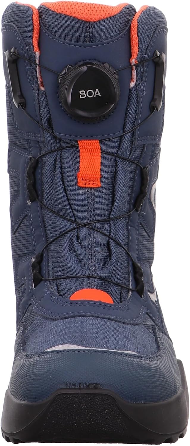 Superfit Jungen Rocket Warm Gefütterte Gore-tex Schneestiefel 34 EU Weit Blau Orange 8000, 34 EU Wei