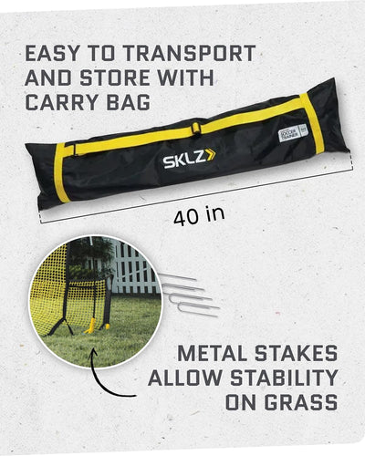 SKLZ Unisex Quickster Soccer Trainer Tornetz, schwarz/Gelb, Einheitsgrösse EU Single, Single