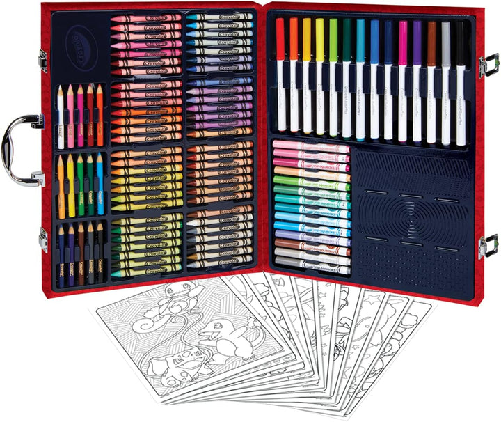 CRAYOLA - Pokémon Künstlerkoffer, Kreativ-Set mit 115 Teilen, ab 5 Jahren, 04-2931