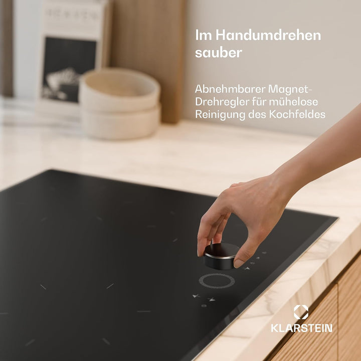 Klarstein Magnichef Induktionskochfeld - 4-Zonen, 8200W Boost, Magnetsteuerung, Timer &amp; Kindersicher