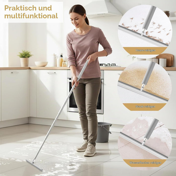 Duschabzieher Einstellbar 30-120cm, Duschabzieher Set mit Halterung, Silikon Abzieher Dusche, Dusche