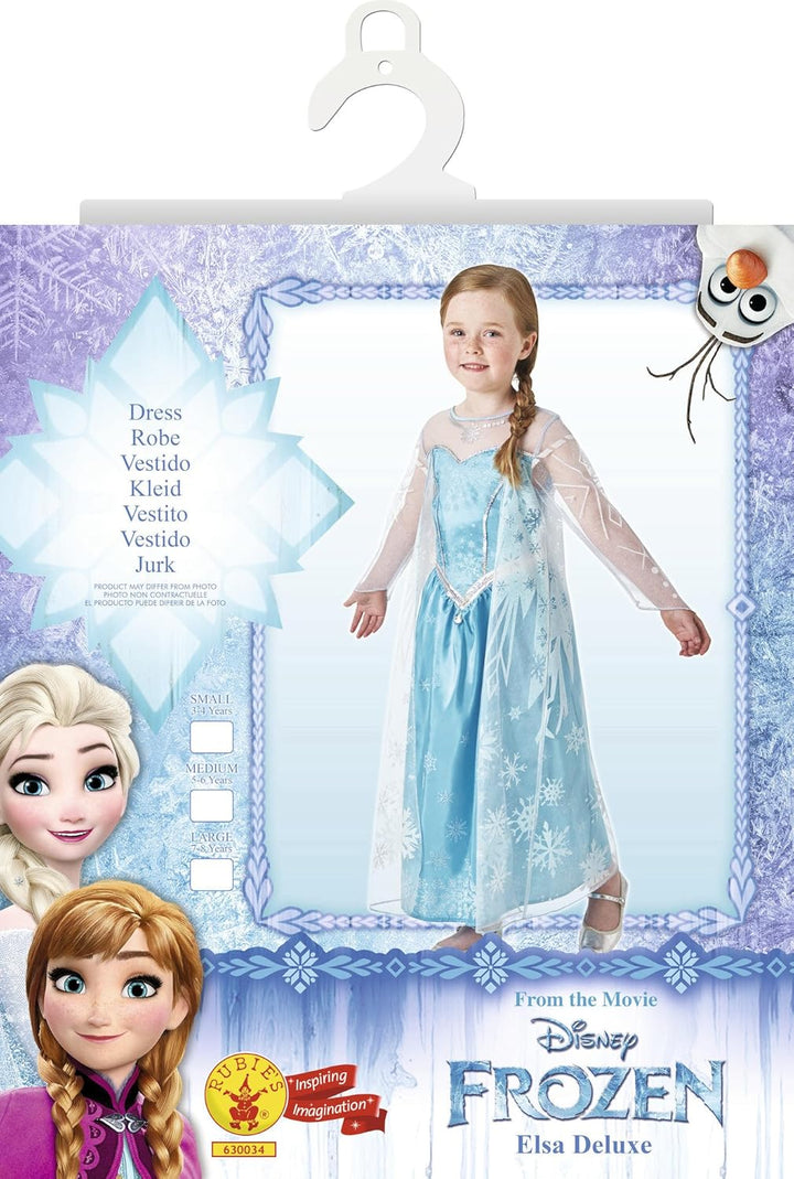 Rubie's 3630034 - Elsa Frozen Deluxe, Action Dress Ups und Zubehör, M