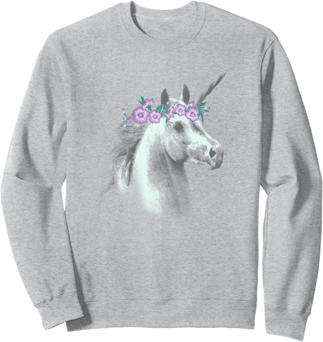 Trendy Unicorn Flower Crown Sweatshirt