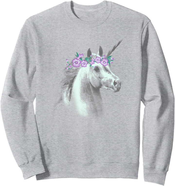 Trendy Unicorn Flower Crown Sweatshirt
