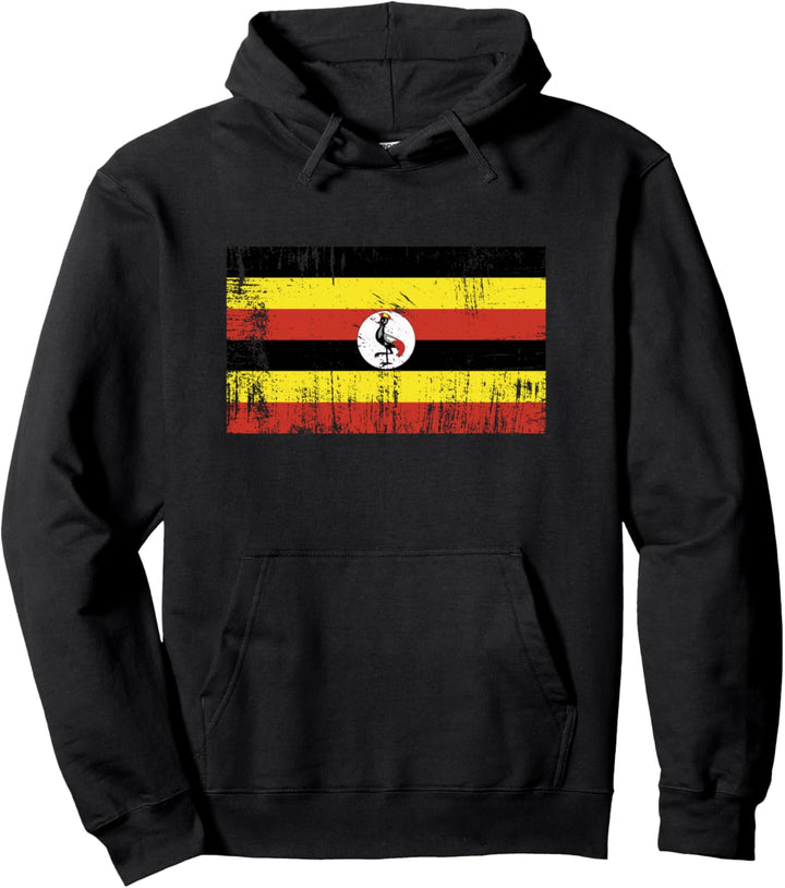 Uganda Fahne Ugandische Flagge Geschenk Fussball-Fan Sport Pullover Hoodie