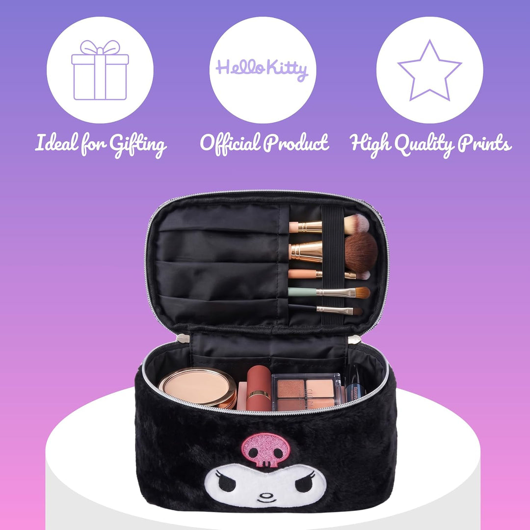 Hello Kitty Kuromi Beauty-Set Kosmetikkoffer, Plüsch Kulturbeutel, Reisetasche, Geschenk für Mädchen