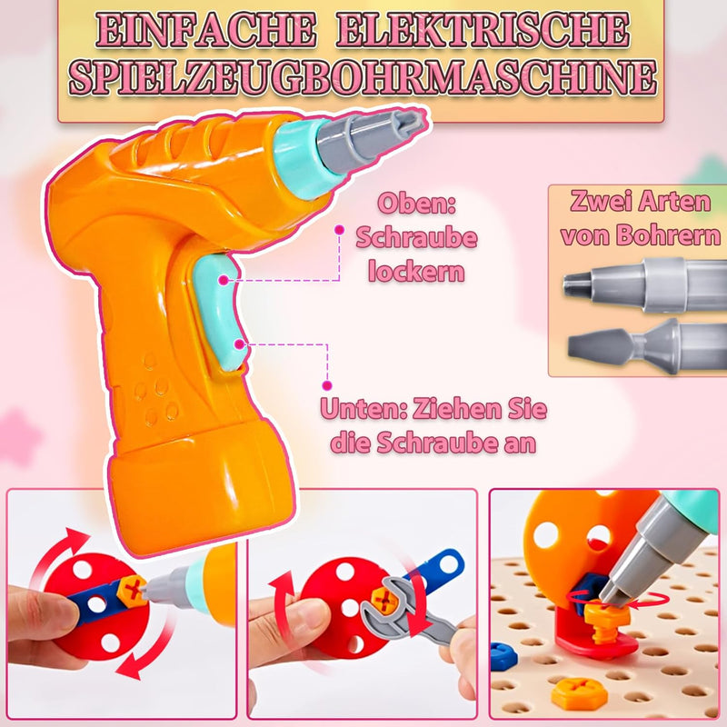 BuzzoXerex 2 in 1 Zeichenprojektor für Kinder, Projektor mit Steckspiel Mosaik, Projektion Montessor