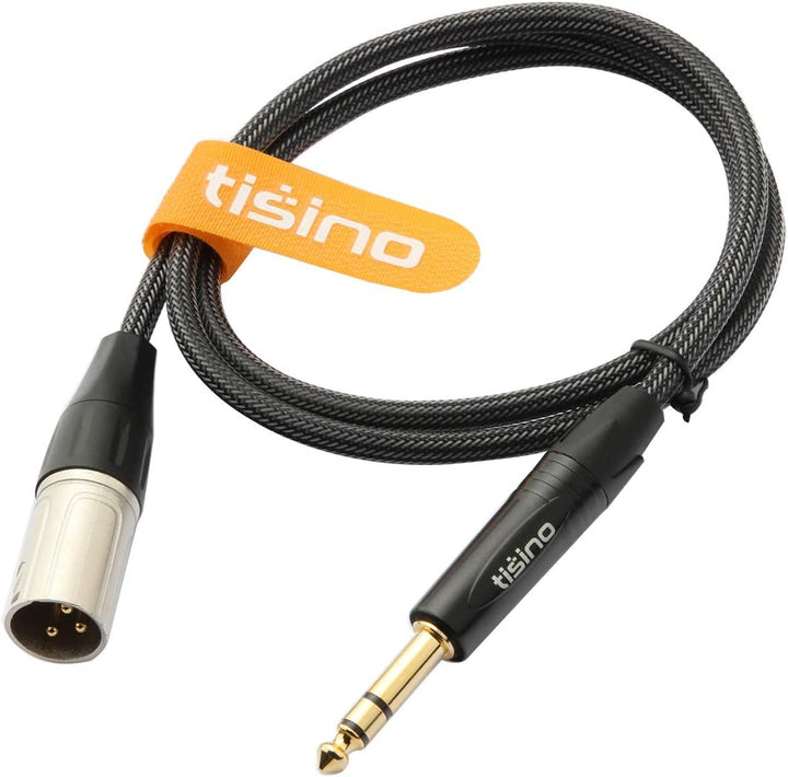 Tisino Klinke 6,3 TRS auf XLR Kabel, Symmetrisches 6,35 mm Stereo Klinke auf xlr Signalverbindungska