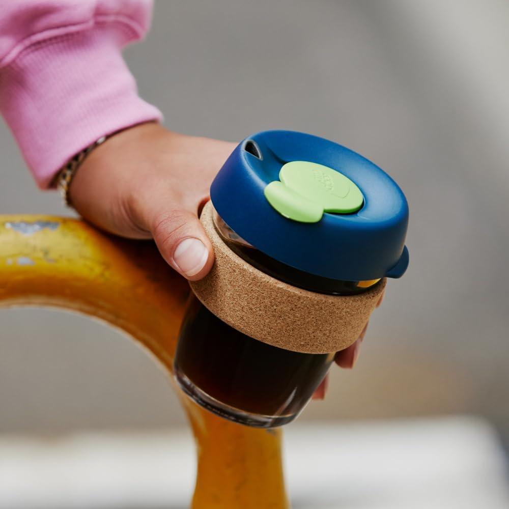 KeepCup Wiederverwendbarer Glasbecher, mittelgross, 340 ml, tief Brew Cork
