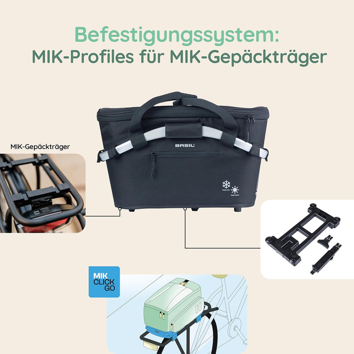 Basil Classic Carry All 38 X 21 X 27 CM Schwarz, 38 X 21 X 27 CM Schwarz