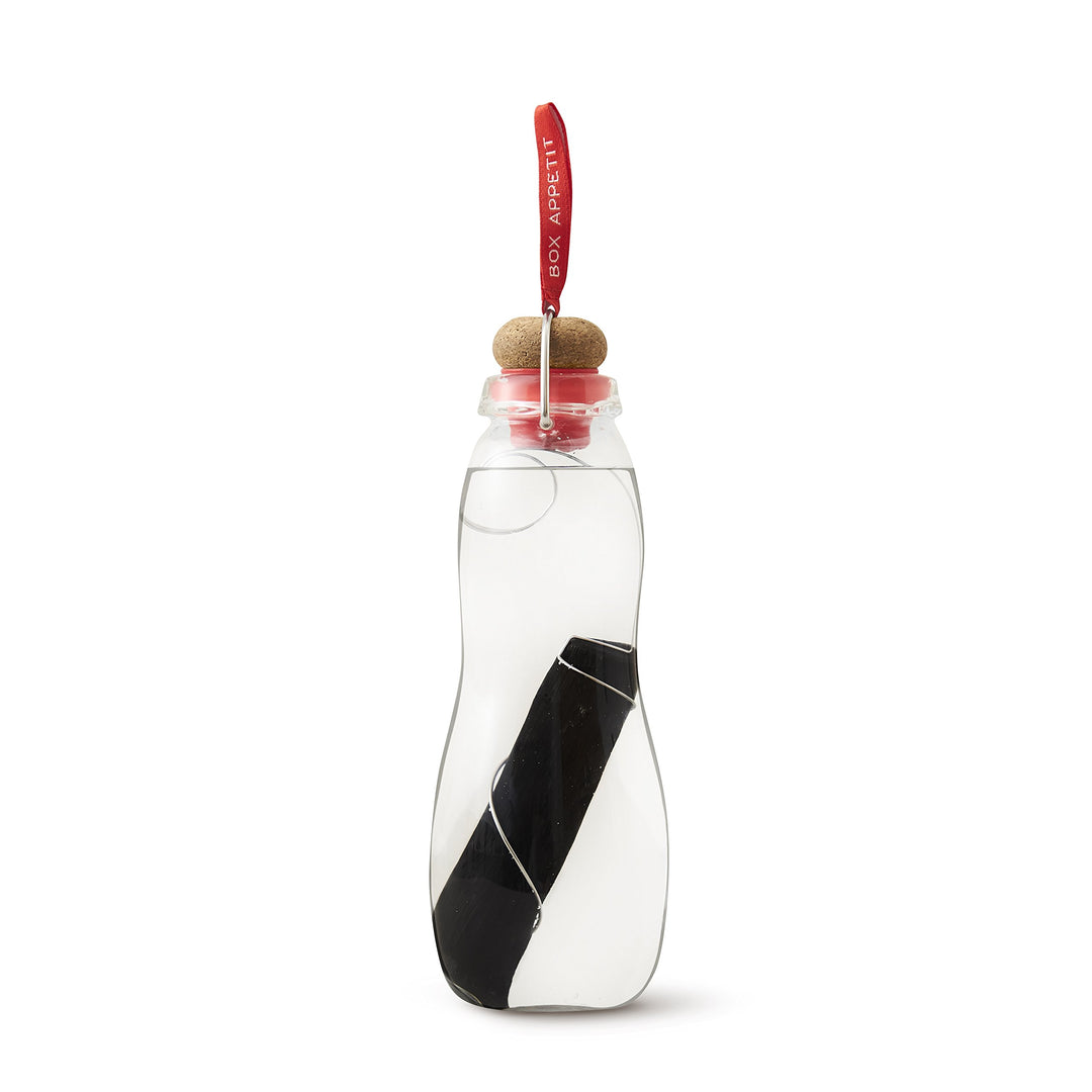 Black + Blum Trinkflasche Borosilikatglas/Kork Rot, Rot