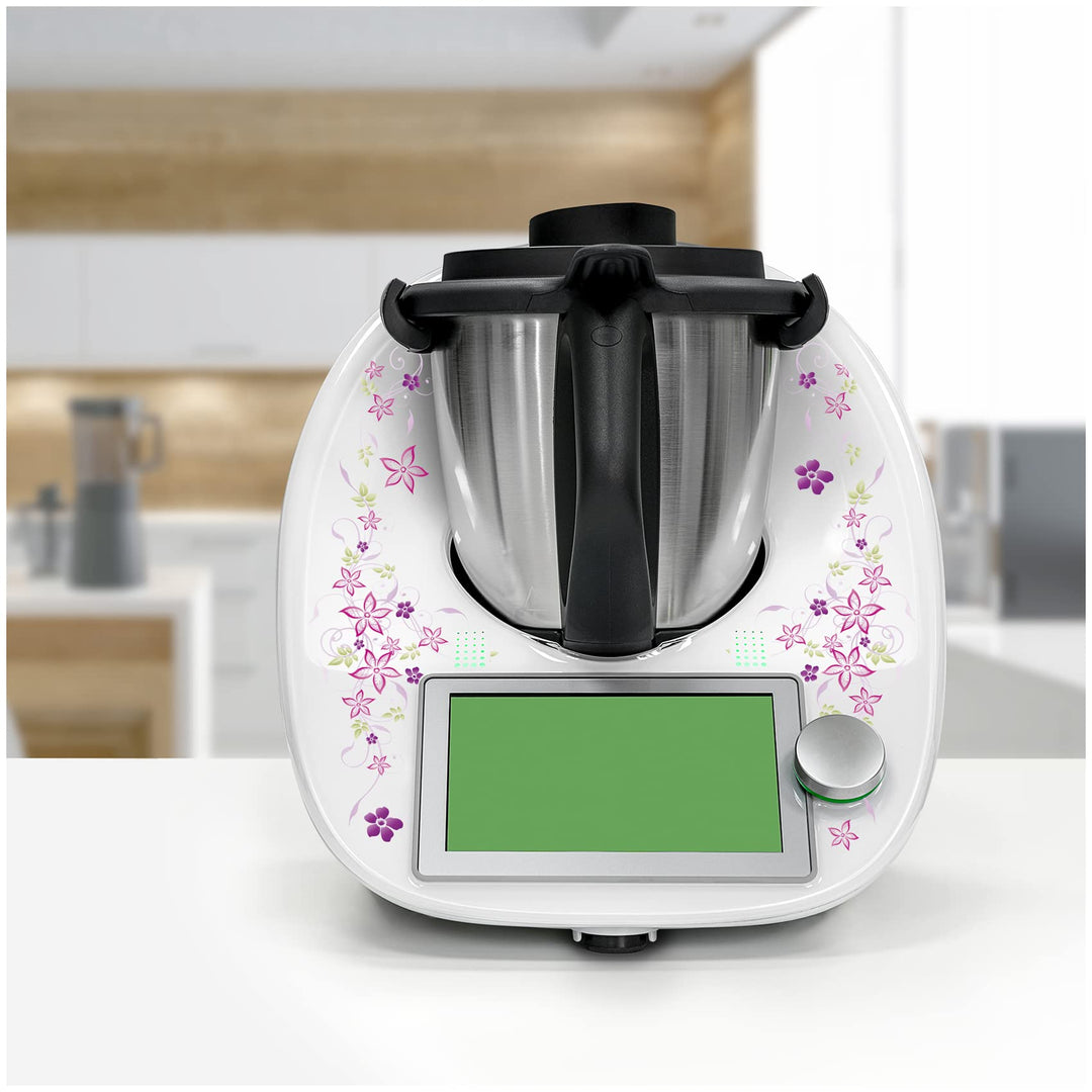 Deko Schutz Aufkleber kompatibel mit Küchenmaschine Thermomix TM6 Design Sticker Klebefolie Zubehör