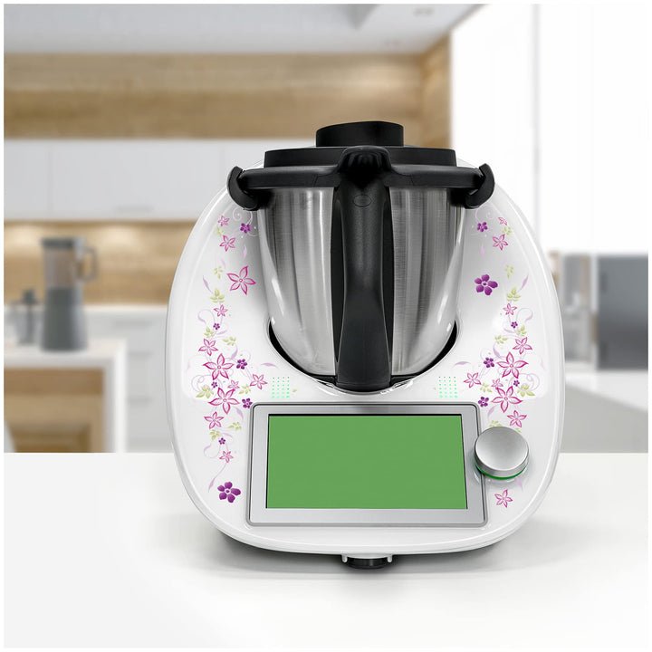 Deko Schutz Aufkleber kompatibel mit Küchenmaschine Thermomix TM6 Design Sticker Klebefolie Zubehör