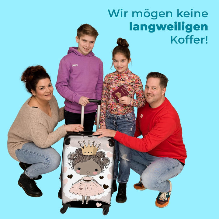 NoBoringSuitcases.com® Hartschalenkoffer Mädchen Kinder Koffer fürs Gepäck Carry on Trolli Geschenke