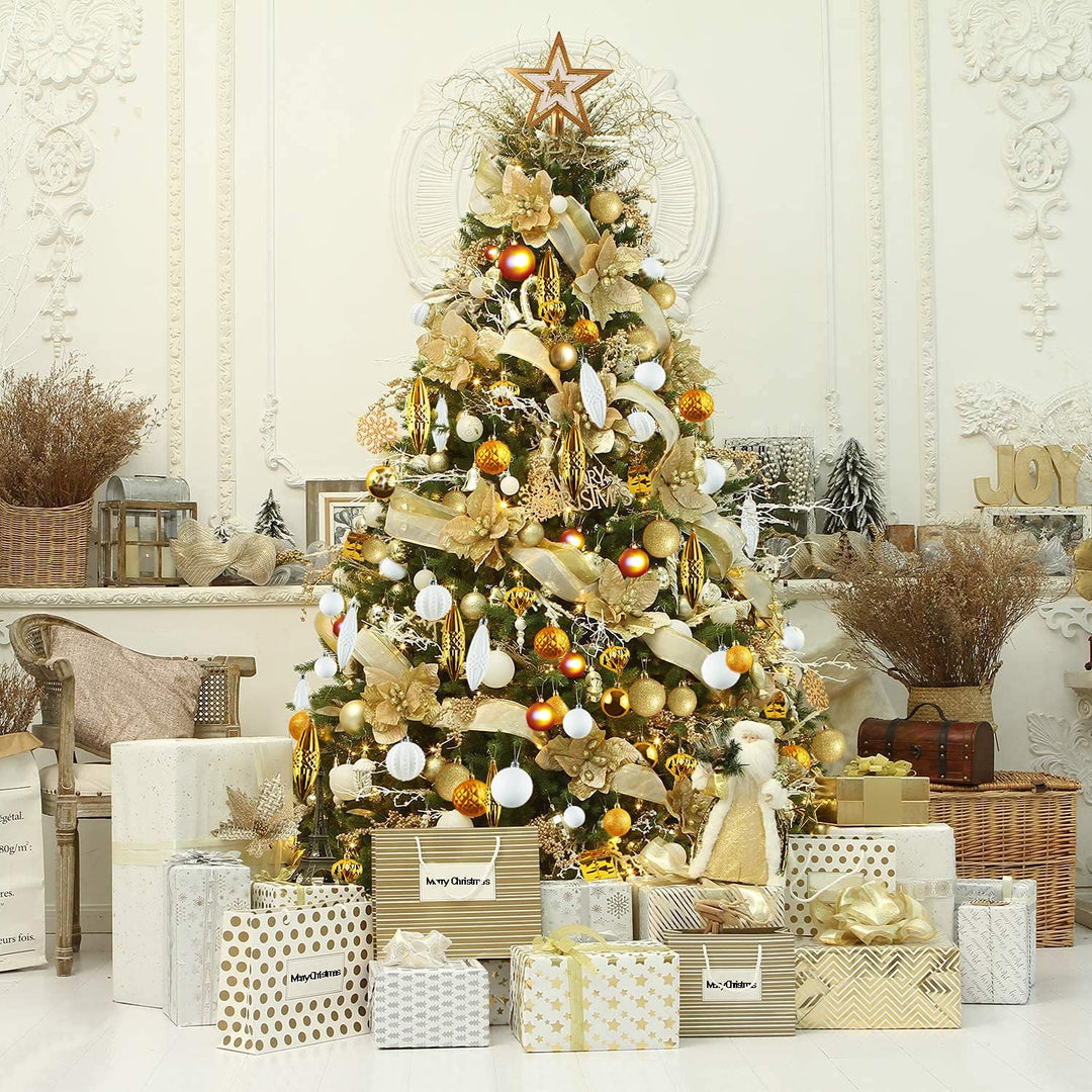 88PCS Weihnachtskugeln Ornamente für Weihnachtsbaum, zarte Weihnachtsdekoration Bastelset Bruchsiche
