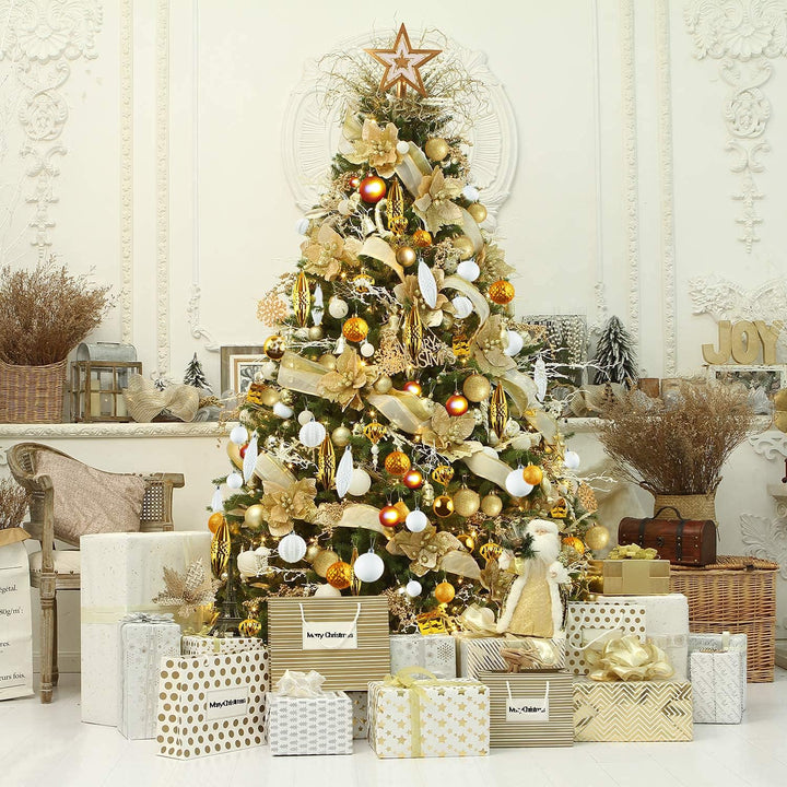 88PCS Weihnachtskugeln Ornamente für Weihnachtsbaum, zarte Weihnachtsdekoration Bastelset Bruchsiche