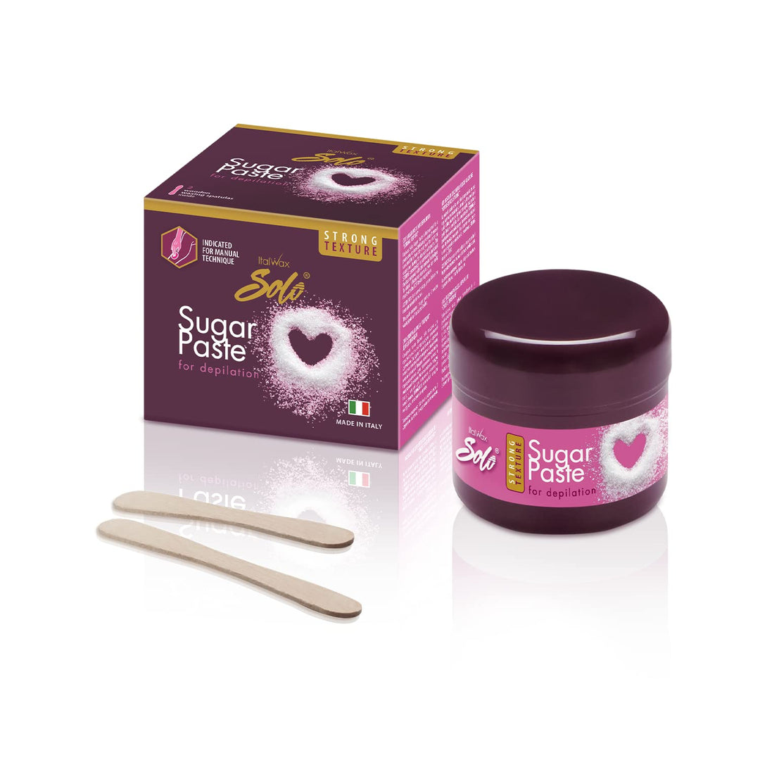 Italwax Solo Sugar paste Wax Kit Strong 180g - Wachskit für Frauen und Männer - Natürliche Formulier