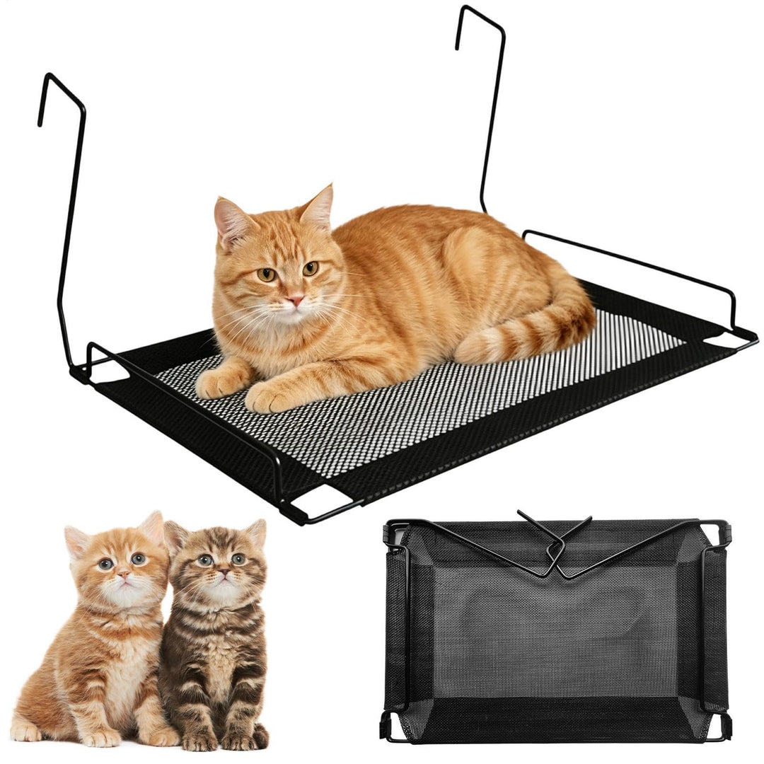 Klappbare Katzenhängematte Mesh Kühlung Metallrahmen Matte | Sommer Katzen Hängematte Höhle Sitzplat