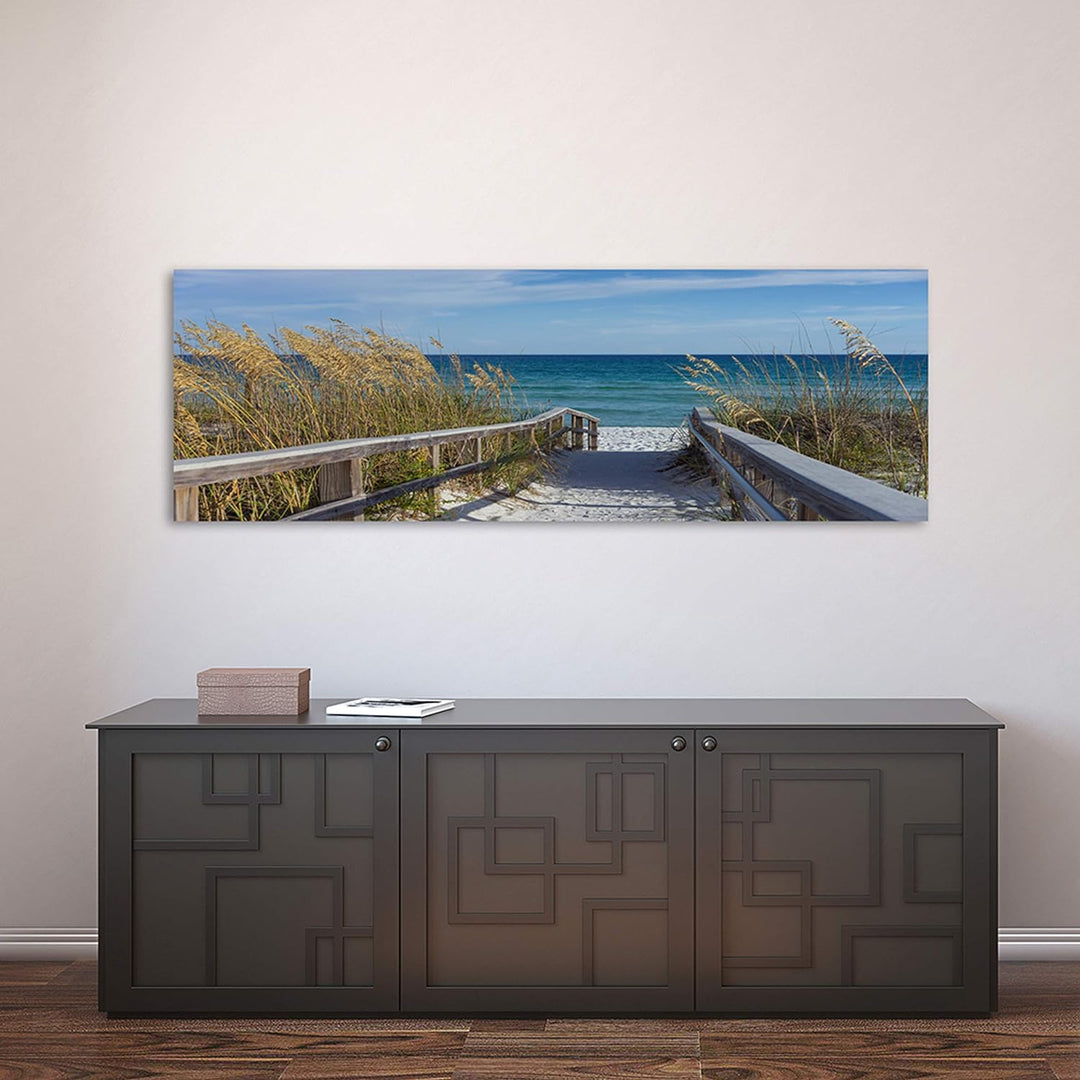 Feeby Frames, Leinwandbild, Bilder, Wand Bild, Wandbilder, Kunstdruck 40x100cm, STRAND, MEER, WASSER