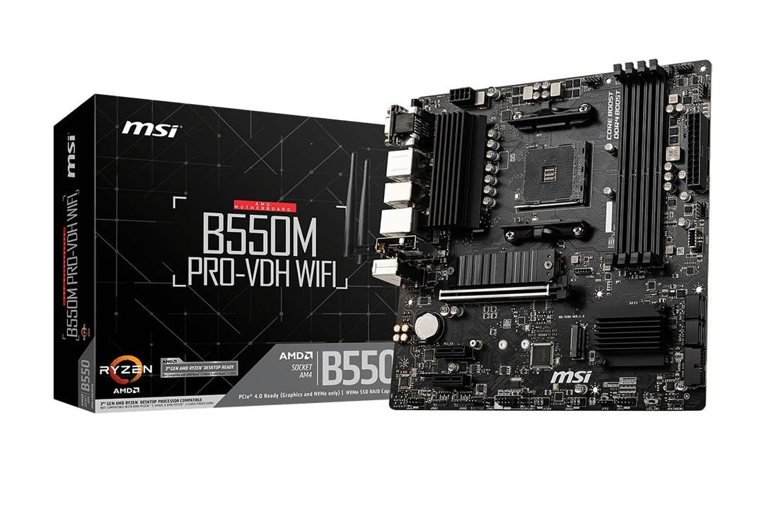 MSI B550M PRO-VDH WiFi Motherboard AMD B550 Socket AM4 Micro ATX