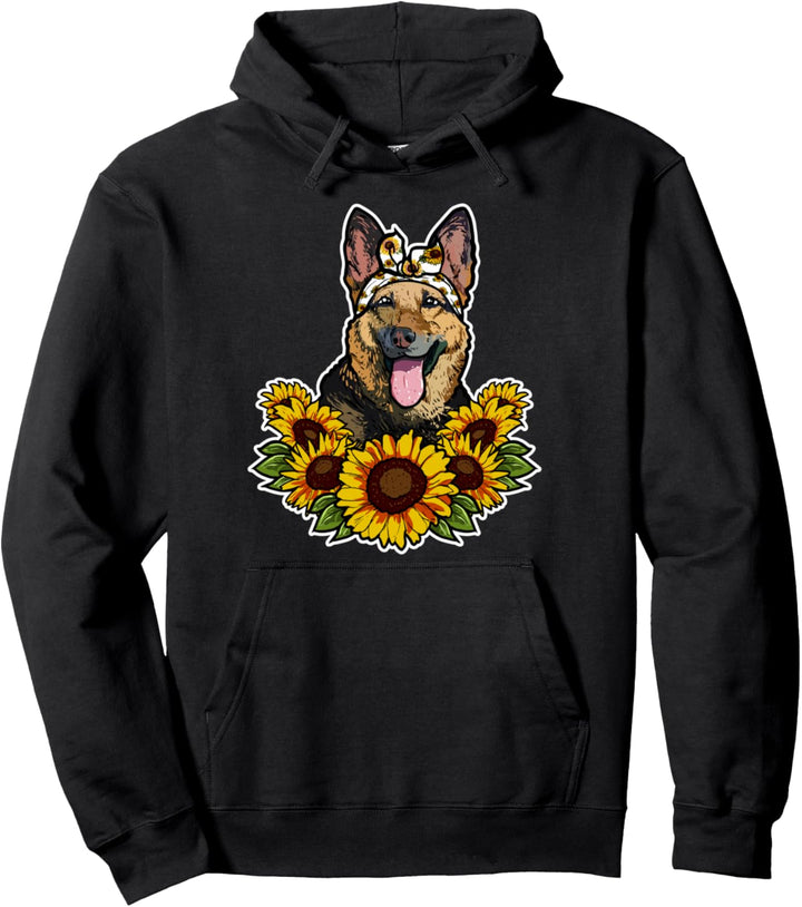 Deutscher Schäferhund Sonnenblumen Schäferhund Hunde Pullover Hoodie