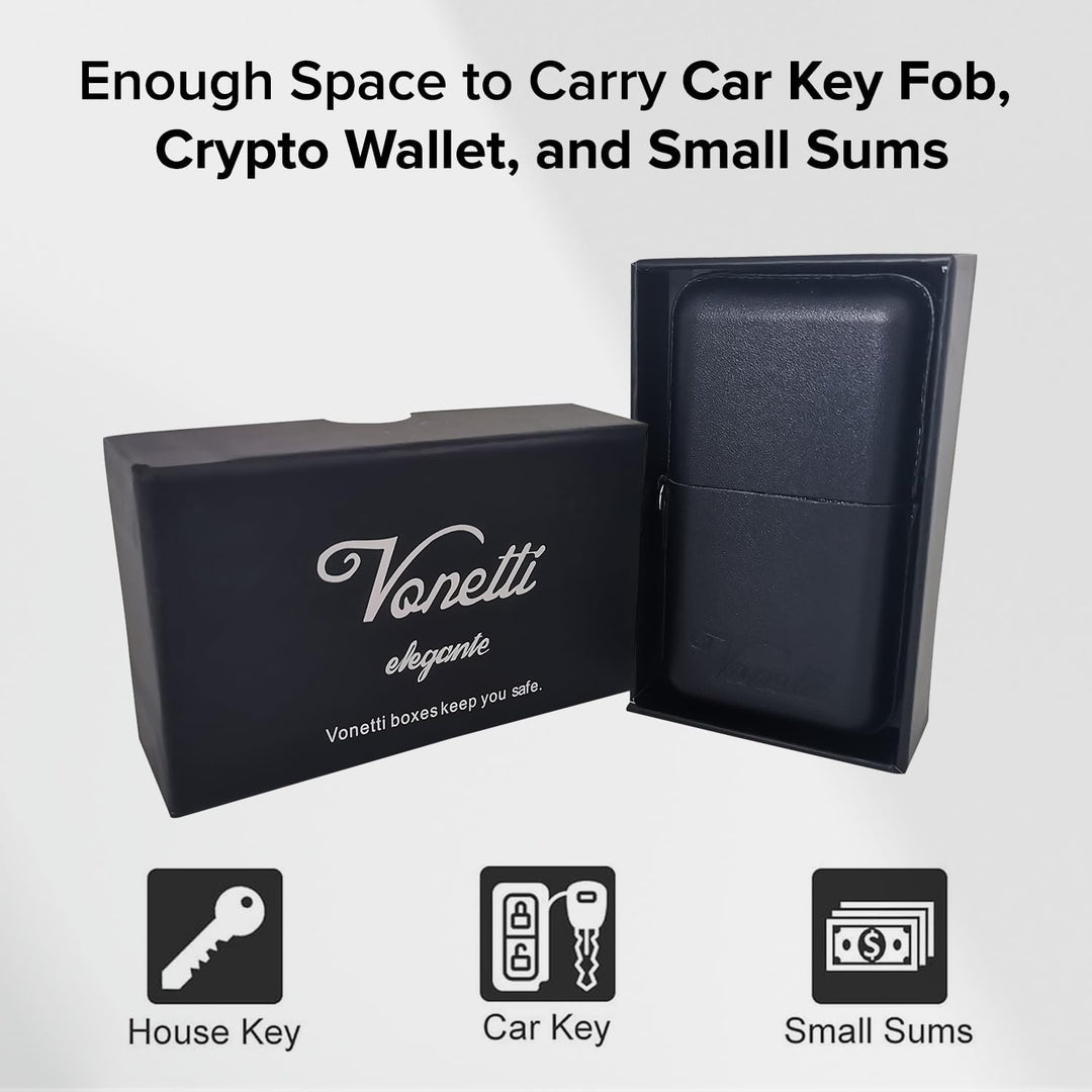 VONETTI Alpha Shield ELEGANTE - Premium RFID Signal Blocker Box - Smart Car Key Faraday Signal Prote