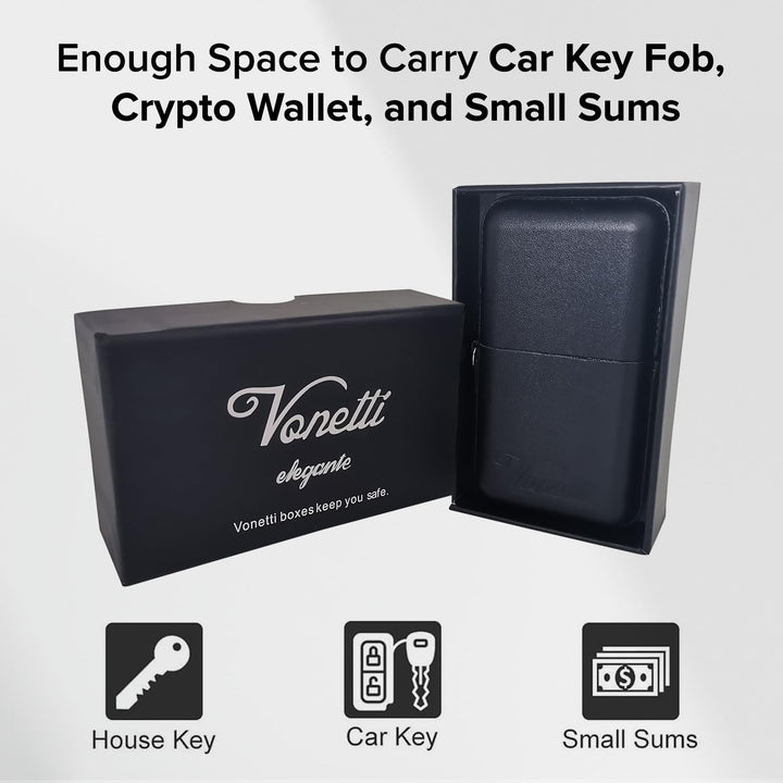 VONETTI Alpha Shield ELEGANTE - Premium RFID Signal Blocker Box - Smart Car Key Faraday Signal Prote