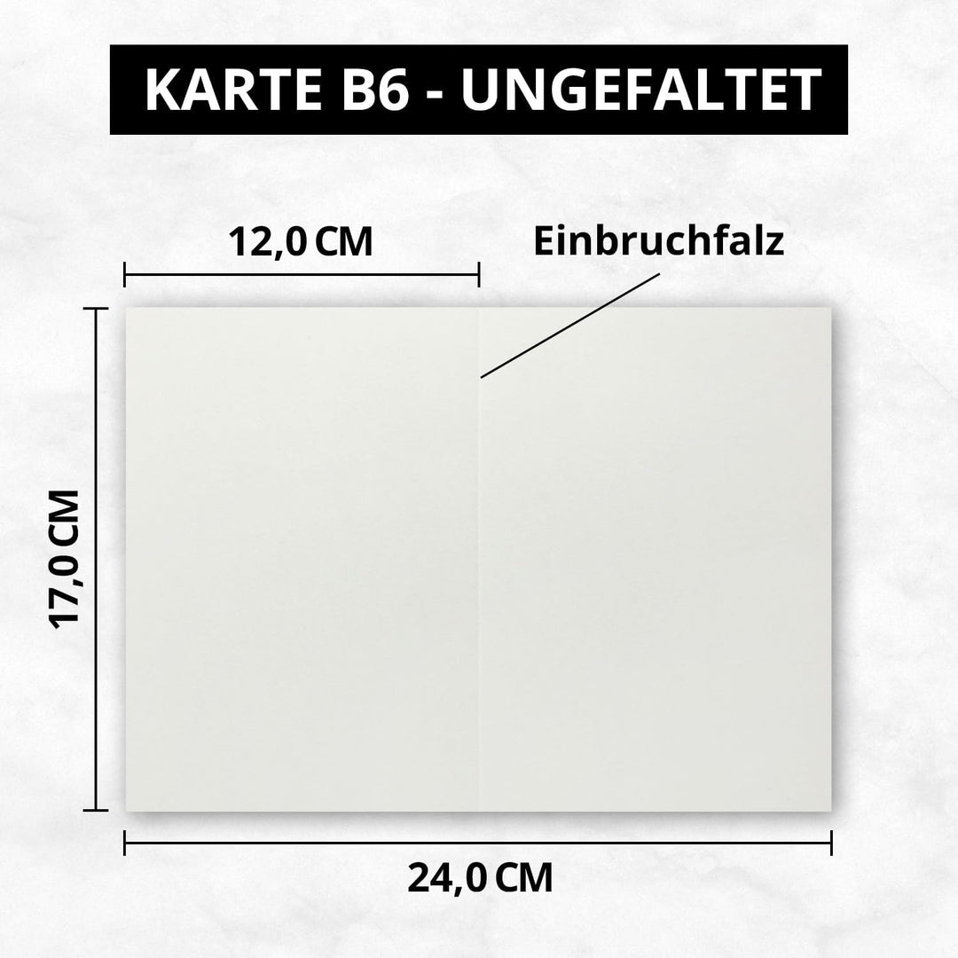 150 Faltkarten B6 - Hell-Grau - Blanko Doppel-Karten - 12 x 17 cm - sehr formstabil - für Drucker ge