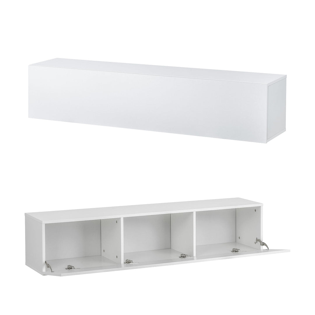 Baroni Home TV-Schrank mit 3 Schubladen, Loch für Kabeldurchführung aus MDF, TV-Konsole für Schlafzi