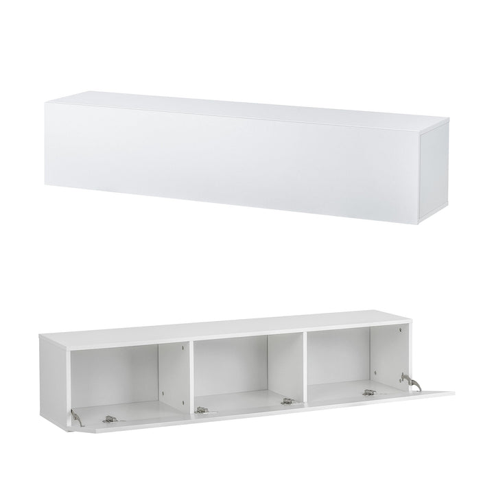 Baroni Home TV-Schrank mit 3 Schubladen, Loch für Kabeldurchführung aus MDF, TV-Konsole für Schlafzi