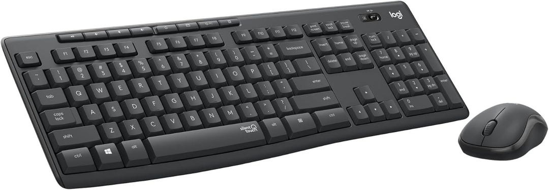 Logitech MK295 Silent Wireless Combo, Volle Groesse (100%), RF Wireless, Graphit, Maus enthalten (92