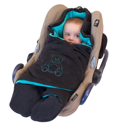 ByBoom Baby Winter-Einschlagdecke "Das Original mit dem Bären", Universal für Babyschale, Autositz,