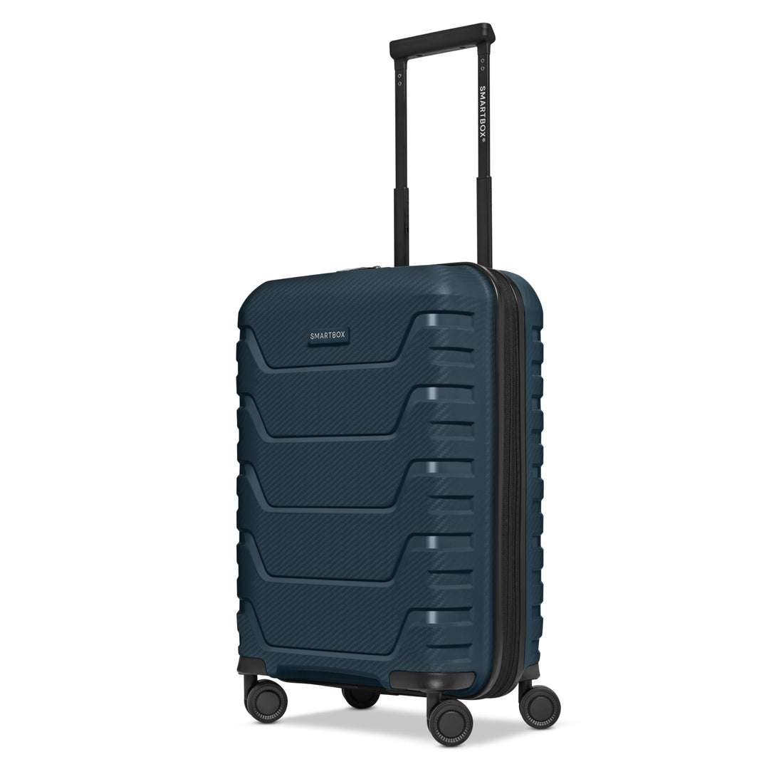 Smartbox Hartschalen Kabinen-Koffer | Kleiner Trolley 37 x 23 x 55 cm von 42 auf 48 Liter erweiterba