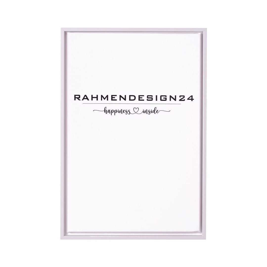 Rahmendesign24 Schattenfugenrahmen Oslo für Keilrahmenbilder und Leinwände 50x70 Weiss (matt) Schatt