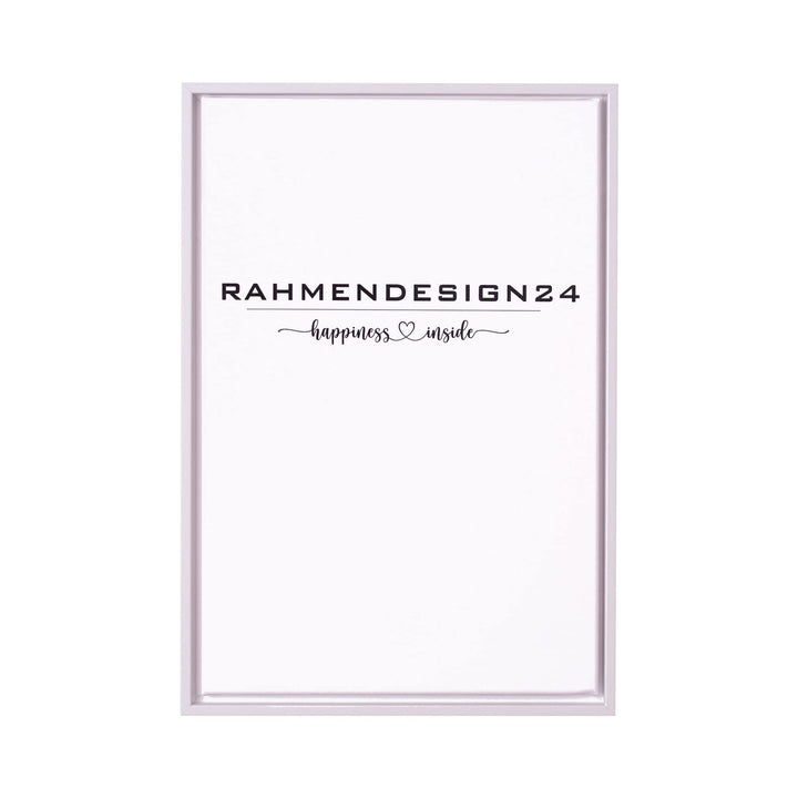 Rahmendesign24 Schattenfugenrahmen Oslo für Keilrahmenbilder und Leinwände 50x70 Weiss (matt) Schatt
