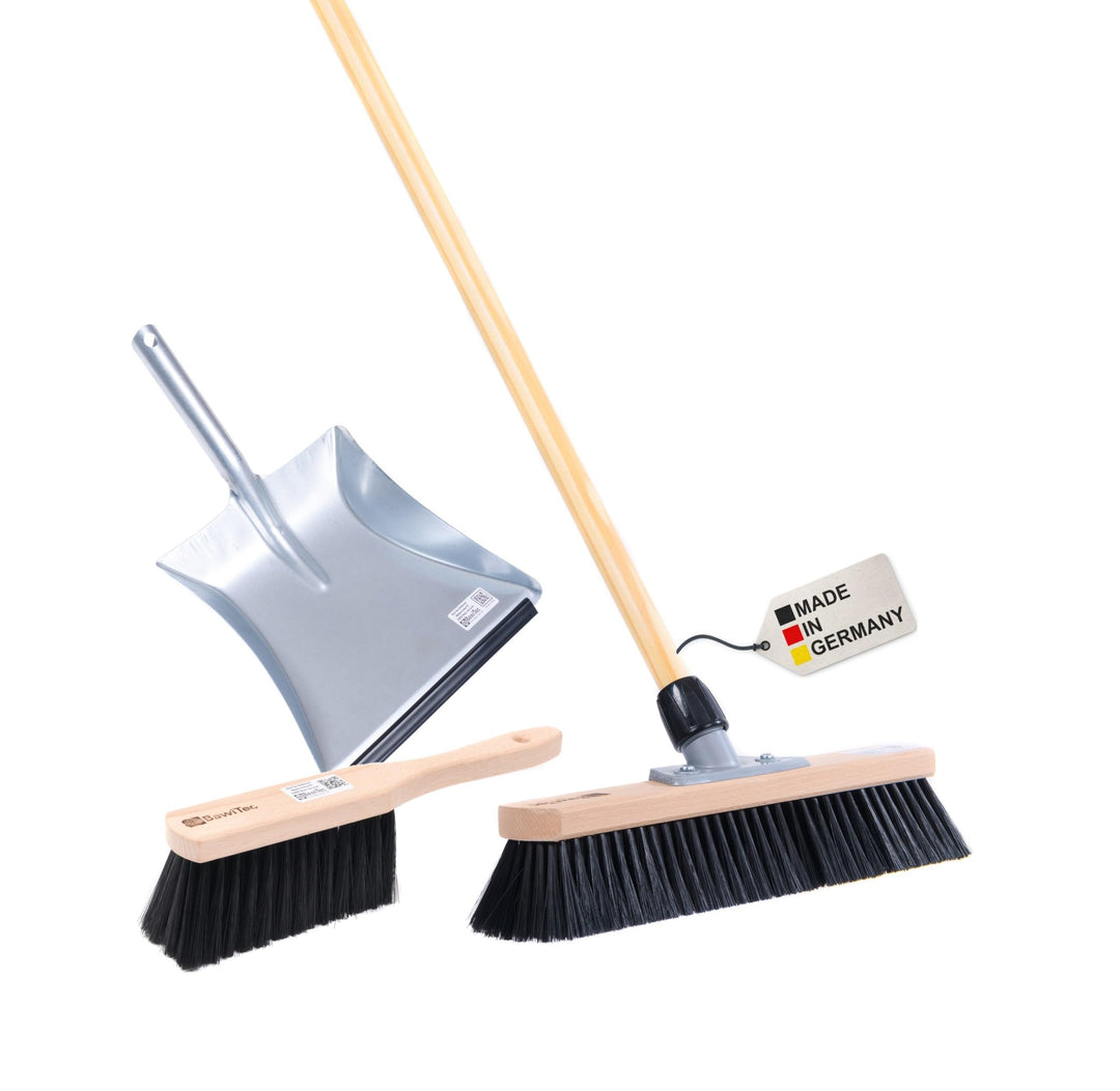 BawiTec XXL Zimmerbesen Set Breite 50cm inkl. Besenstiel Länge 120cm weiche Kunsthaar-Borsten inkl.