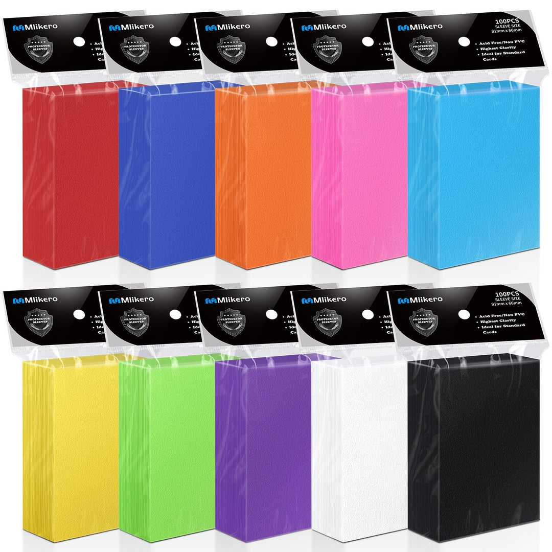 Mlikero 1000 Stück Weiche Sammelkartenhüllen, 66 x 91 mm Standardgrösse Sammelkarten Einsteckhüllen,
