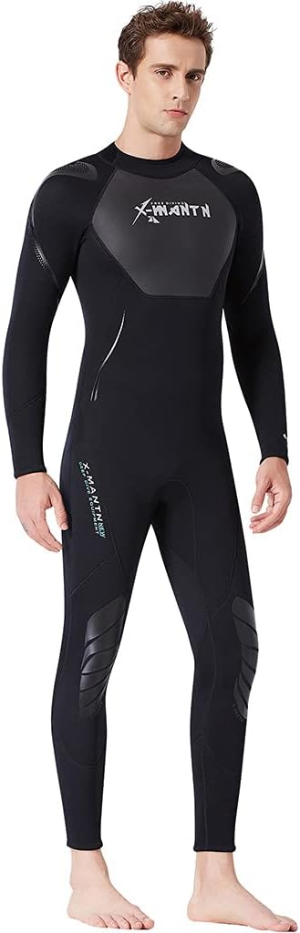 3 mm Neoprenanzug Herren Damen, Reissverschluss hinten Ganzkörper Tauchanzug, Einteilig Nassanzüge T