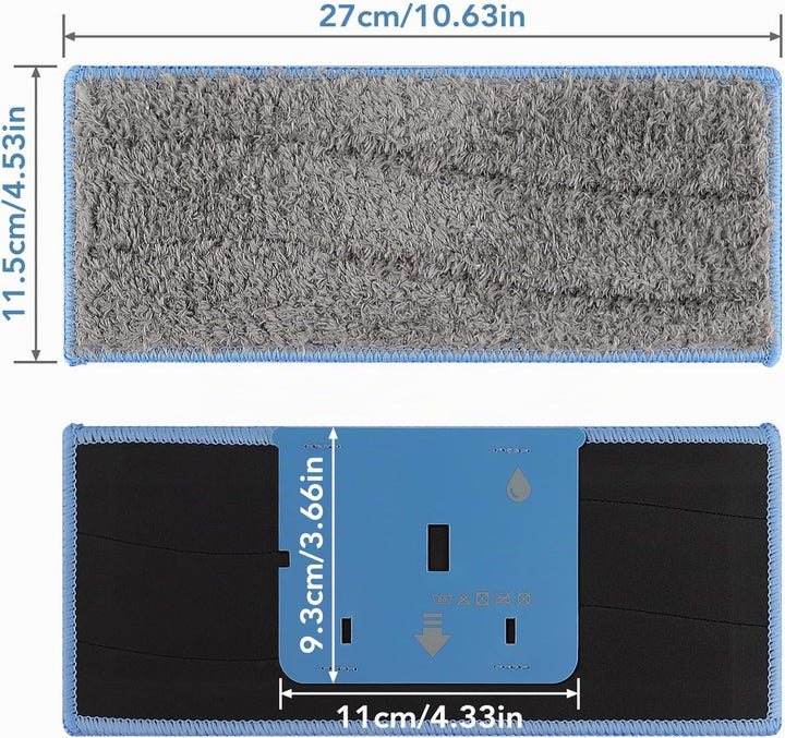 Sgizoku Waschbare Wischtücher für iRobot Braava M6 Serie,8 Wiederverwendbare Mop-Pads für iRobot Bra