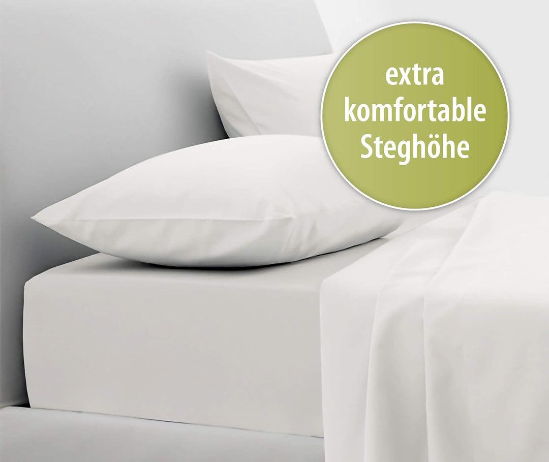 Blue Moon Bio Baumwolle Jersey Bettlaken - Spannbettlaken 160x200cm - Spannleintuch Spannbetttuch Be