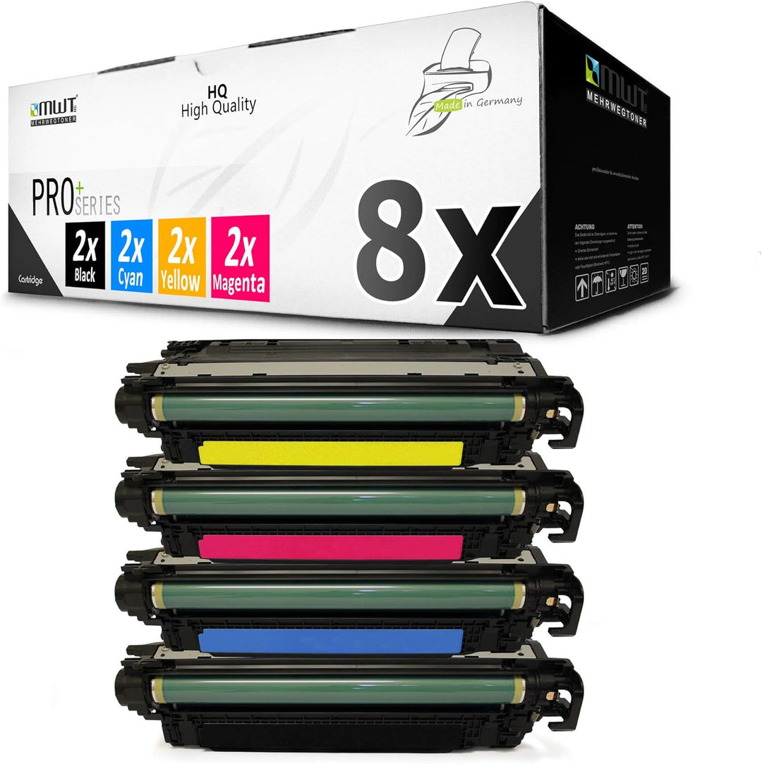 8X Kraft Office Supplies kompatibel Toner für HP Laserjet Pro 500 Color MFP M 570 dw DN ersetzt CE40