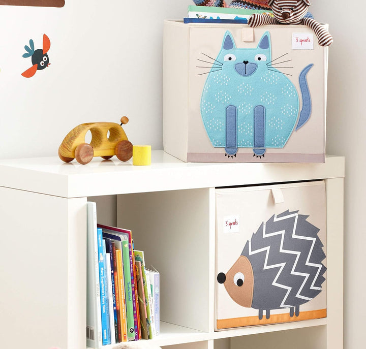 3 Sprouts, Aufbewahrungsbox Kinder mit Deckel, Spielzeugbox für Kallax Regale, Box zur Spielzeugaufb