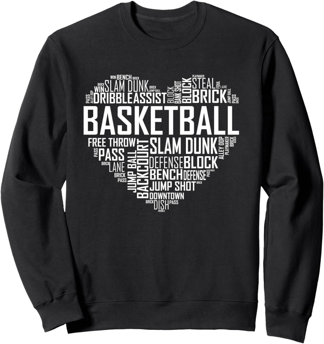 Love Basketball Herzgeschenk für Männer und Frauen Sweatshirt